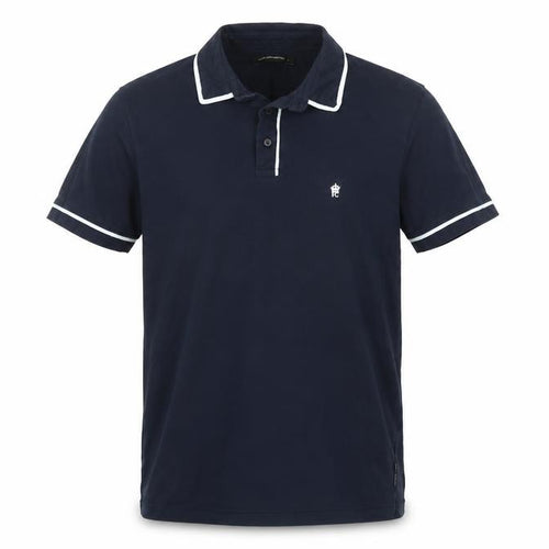 French Connection Men's Blue Polo Shirt L Cotton Casual