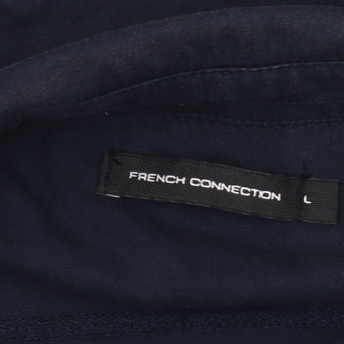 French Connection Men's Blue Polo Shirt L Cotton Casual