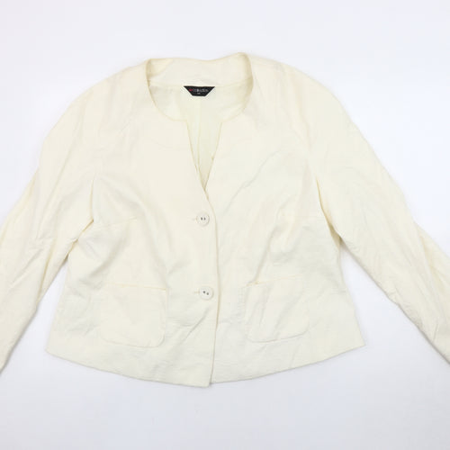 BM Collection Women's Ivory Blazer, Size 20
