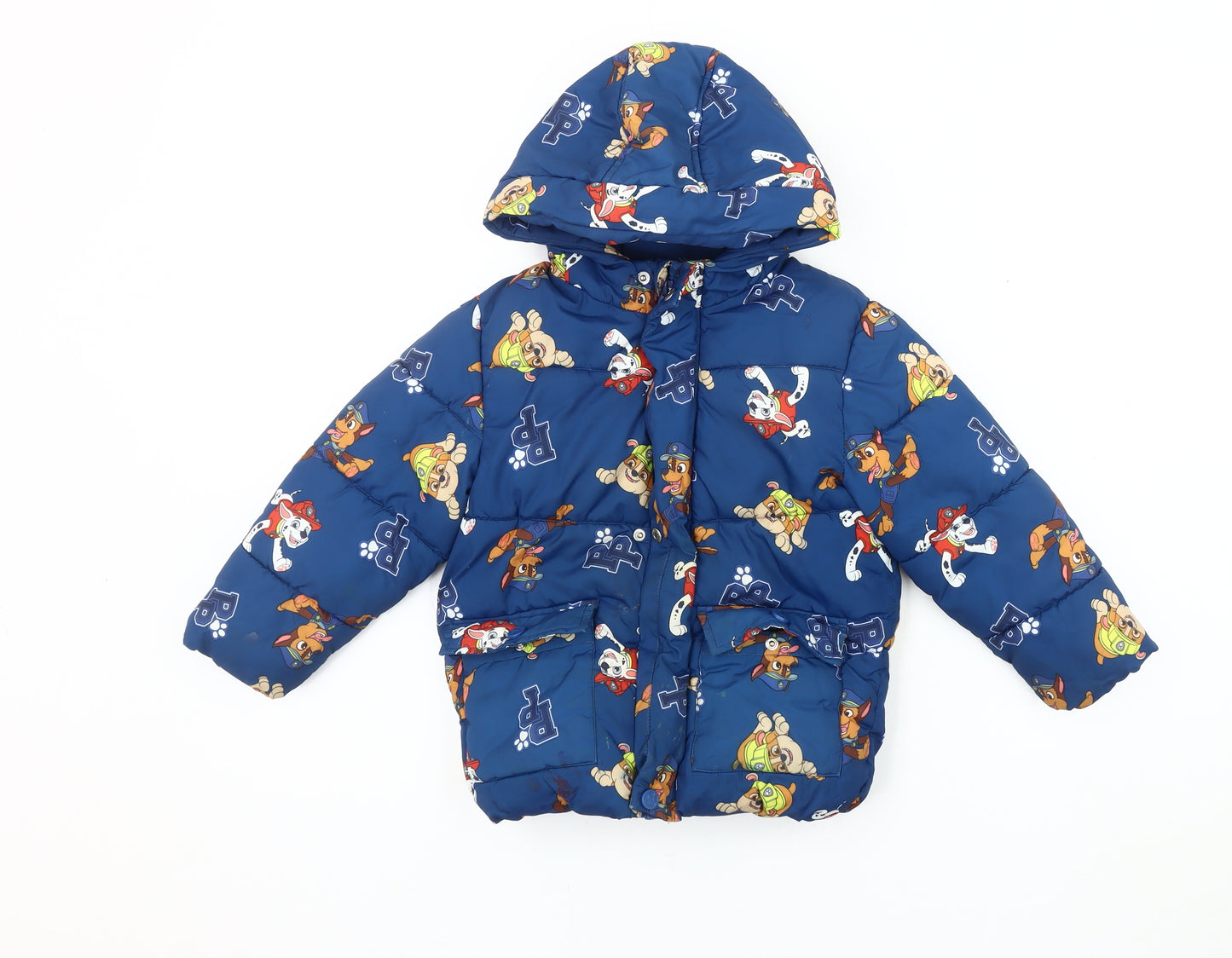 George Boys' Blue PAW Patrol Puffer Jacket, Size 3-4 Years