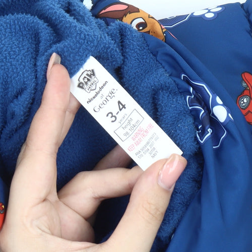 George Boys' Blue PAW Patrol Puffer Jacket, Size 3-4 Years