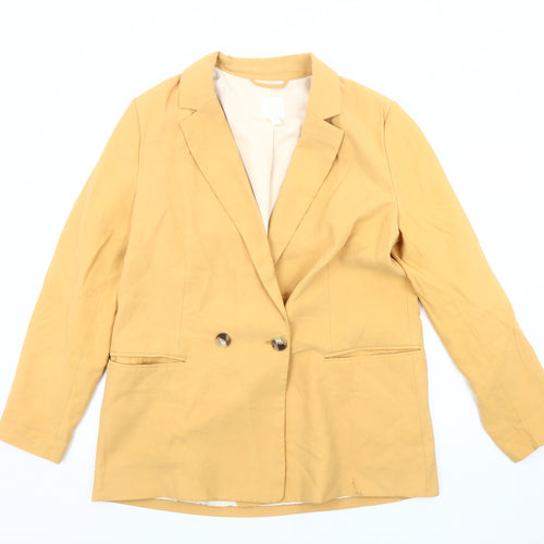 H&M Women’s Yellow Double-Breasted Blazer