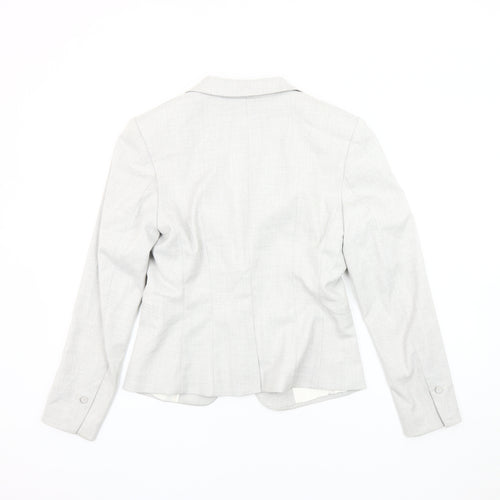 H&M Women's Grey Blazer Size 10 Regular Fit