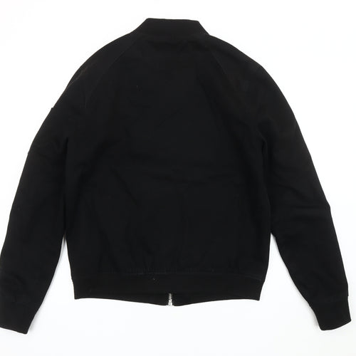 Topman Men's Black Bomber Jacket M Casual Regular Fit