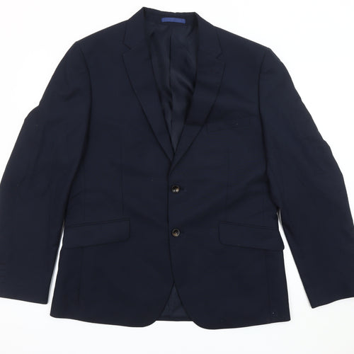 Marks and Spencer Men's Blue Blazer 42R - Elegant & Versatile