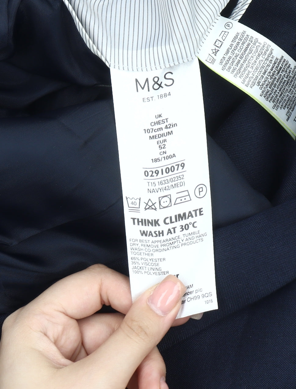 Marks and Spencer Men's Blue Blazer 42R - Elegant & Versatile