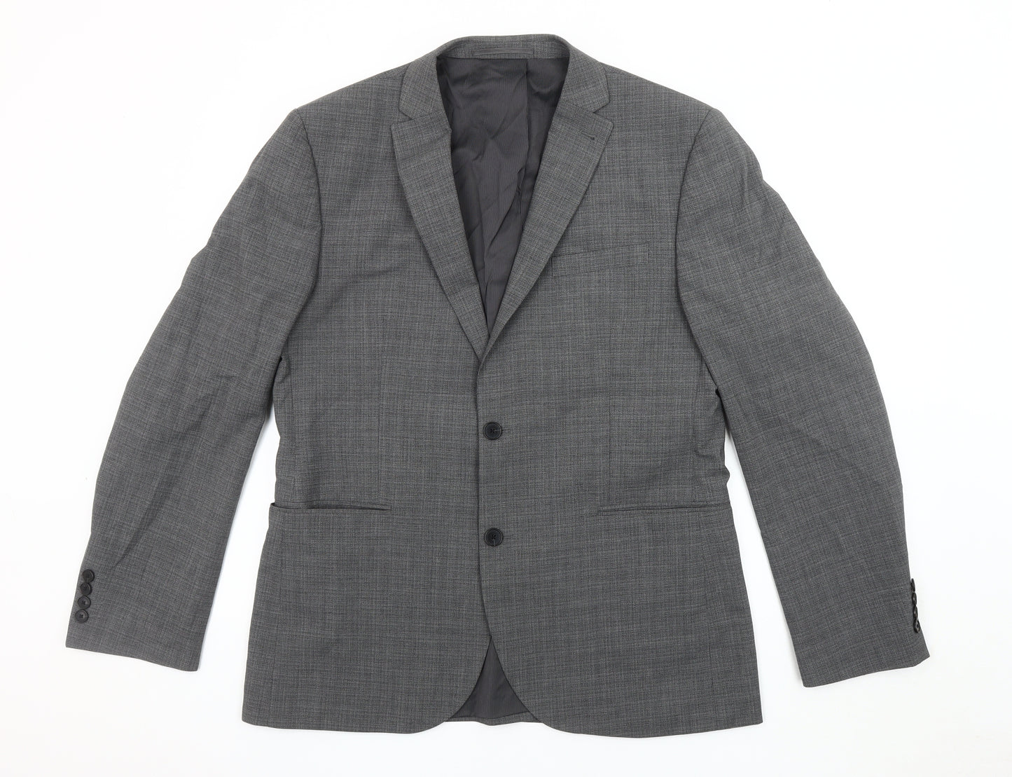 Next Men's Grey Blazer, 42 Regular, Business Casual Style