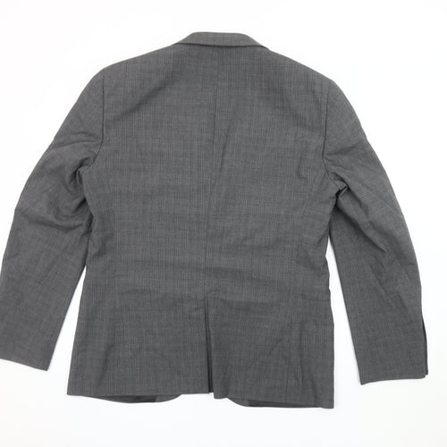 Next Men's Grey Blazer, 42 Regular, Business Casual Style