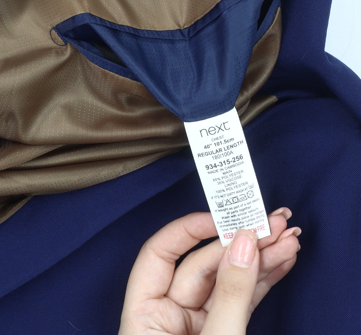 Next Men's Blue Blazer - 40 Regular Fit Formal