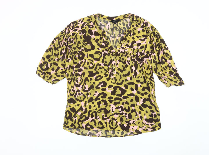 Next Women's Multicoloured Animal Print Top Size 14