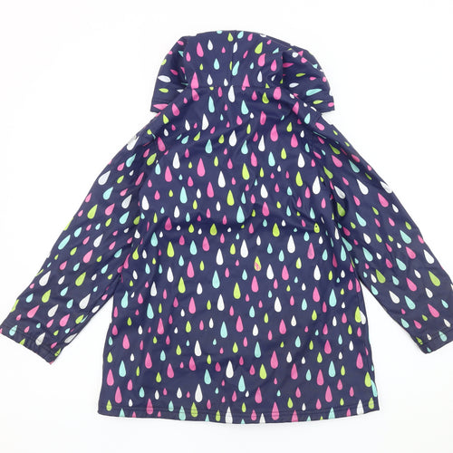 Hatley Girls Multicoloured Rain Coat, Size 8, Hooded Waterproof