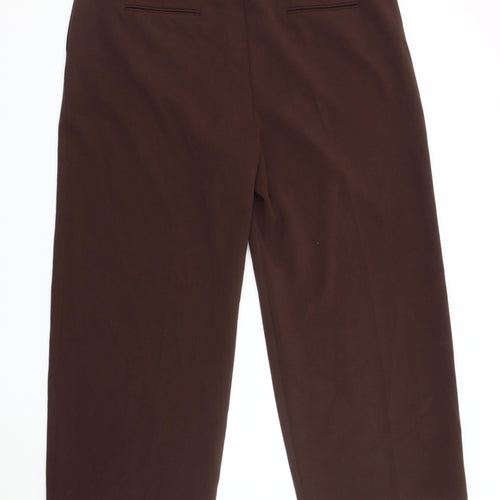 Marks and Spencer Women's Brown Wide-Leg Trousers Size 22
