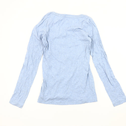 FatFace Women's Blue Long Sleeve Basic T-Shirt