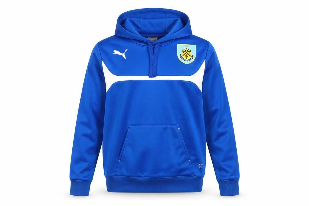 Front view of Puma Men's Blue S Pullover Hoodie with Logo
