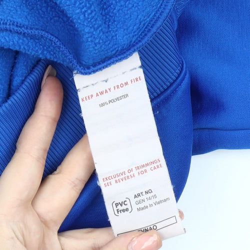 Puma Men's Blue S Pullover Hoodie with Logo