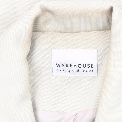 Warehouse Women's Beige Suit Jacket Size 12 Double-Breasted