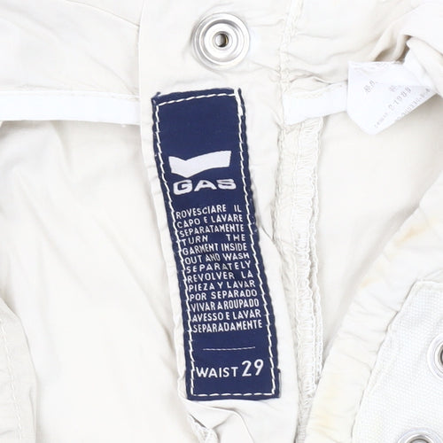 GAS Ivory Cargo Trousers Men’s 29 Regular Cotton