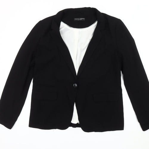 Dorothy Perkins Women Black Blazer Size 14 UK