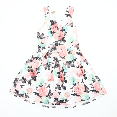 Kiah Women's Floral Fit & Flare Dress, Size 10, Multicoloured