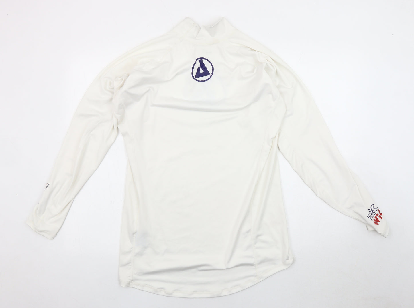 Peak Men's White Long Sleeve Pullover Activewear Top