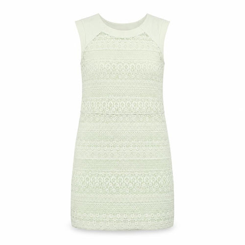 bdba Women's Green Sheath Dress Size 8 Sleeveless Lace