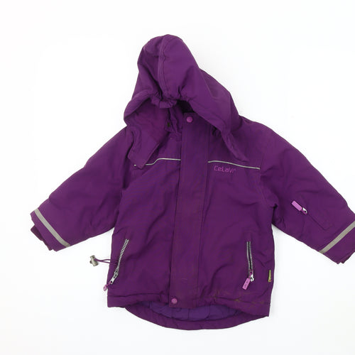 CeLaVi Girls Purple Rain Coat 9-10 Years Hooded Winter Coat