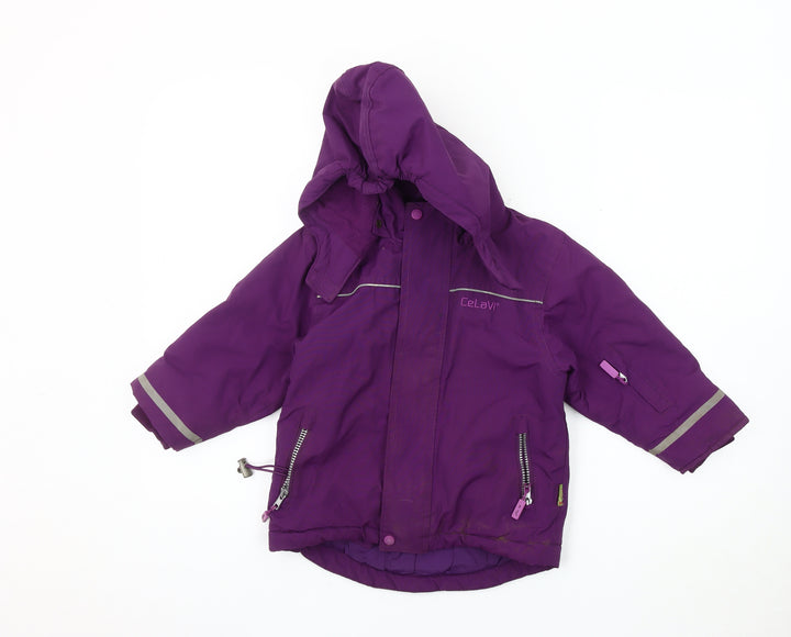 CeLaVi Girls Purple Rain Coat 9-10 Years Hooded Winter Coat