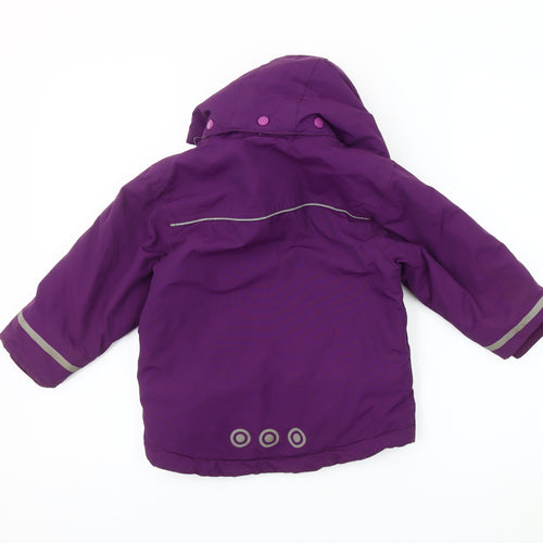 CeLaVi Girls Purple Rain Coat 9-10 Years Hooded Winter Coat