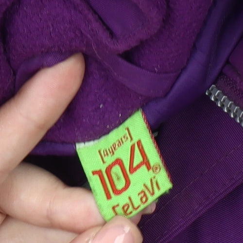 CeLaVi Girls Purple Rain Coat 9-10 Years Hooded Winter Coat