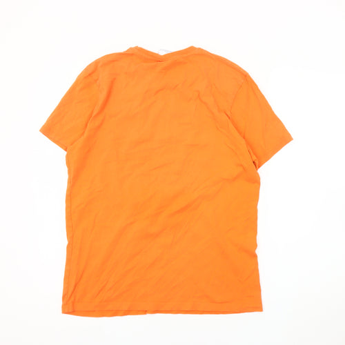Space Jam Men's L Orange Cartoon T-Shirt