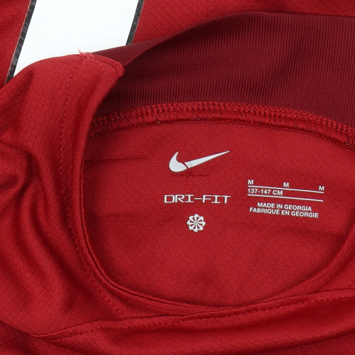 Nike Boys Red Liverpool Jersey Short Sleeve Football Top 10-11