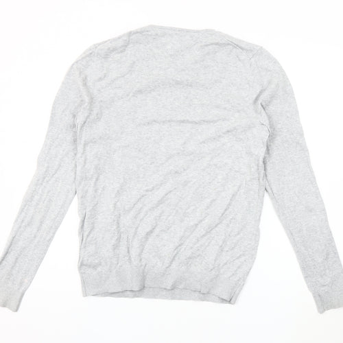 Tommy Hilfiger Men's Grey Cotton Pullover Jumper M