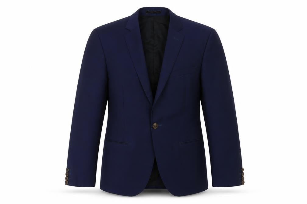 AR RED Men's Blue Blazer Jacket 40R Single-Breasted