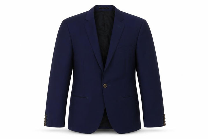 AR RED Men's Blue Blazer Jacket 40R Single-Breasted
