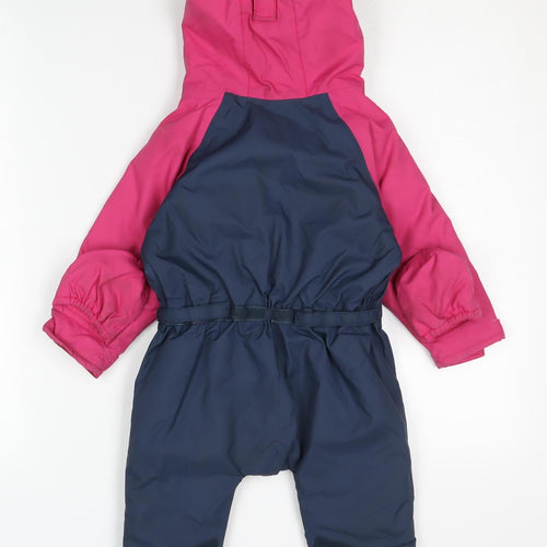 Togz Unisex Baby Pink Blue Snowsuit, 9-12 Months, Hooded