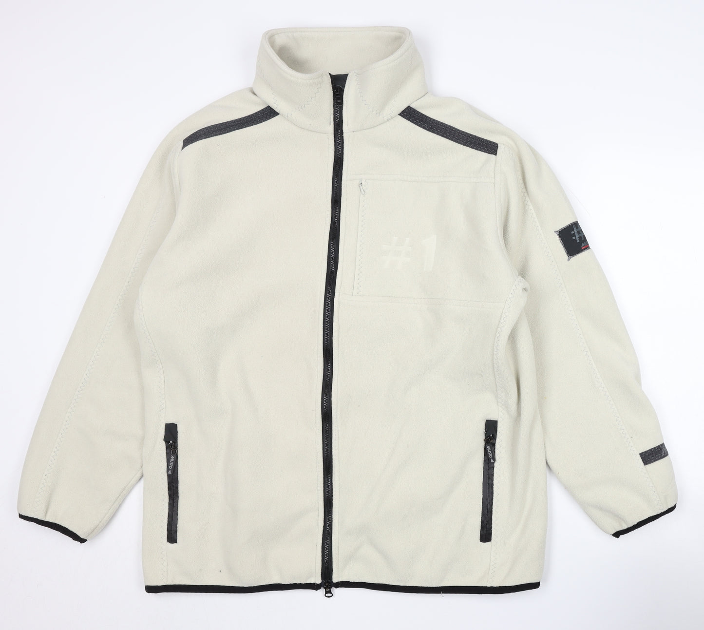 Musto Men's Beige Fleece Jacket 2XL Full Zip Casual