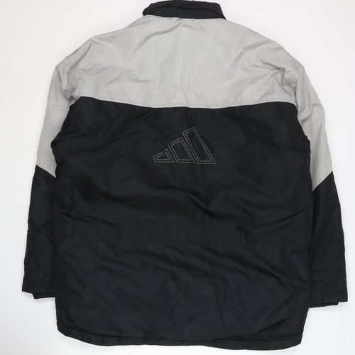 Adidas Men's Black & Grey Jacket - Large