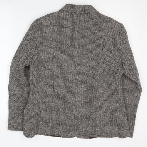 Eastex Women's Grey Suit Jacket Size 12 Classic Wool Blend