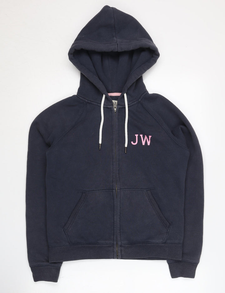 Jack Wills Women's Blue Hoodie Size 6 Full Zip