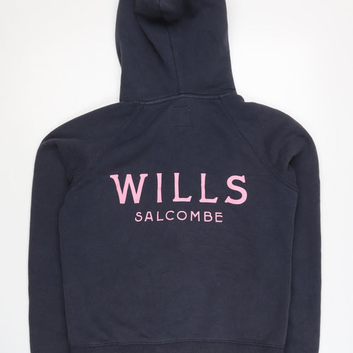 Jack Wills Women's Blue Hoodie Size 6 Full Zip