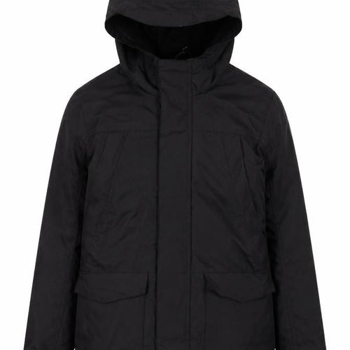 No Fear Boys Black Mid-Length Hooded Jacket 11-12 Years