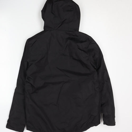 No Fear Boys Black Mid-Length Hooded Jacket 11-12 Years