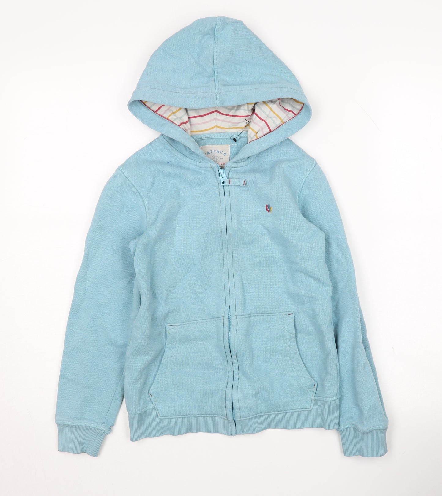 FatFace Girls Blue Full Zip Hoodie 9-10 Years