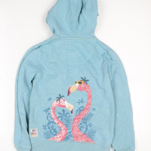 FatFace Girls Blue Full Zip Hoodie 9-10 Years