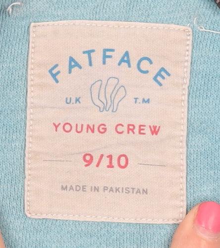 FatFace Girls Blue Full Zip Hoodie 9-10 Years