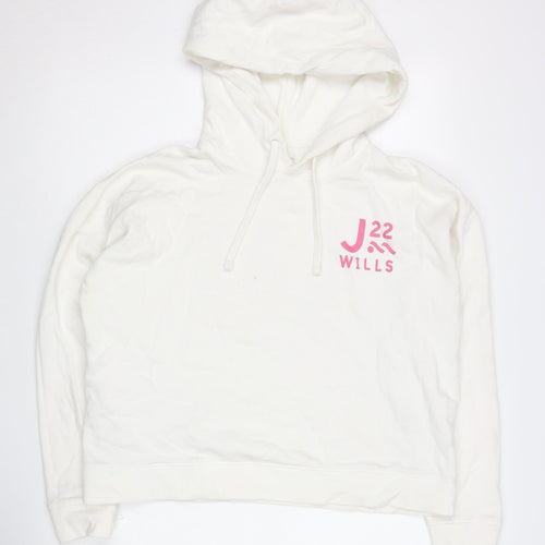 Jack Wills Women's White Hoodie Size 10