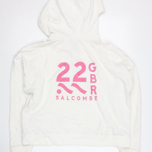Jack Wills Women's White Hoodie Size 10