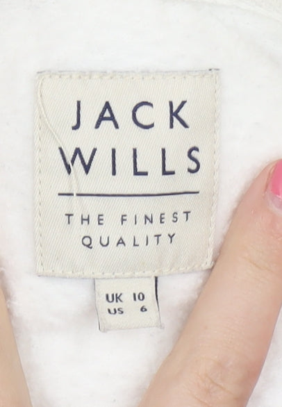 Jack Wills Women's White Hoodie Size 10