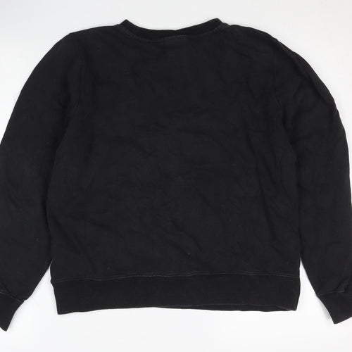 Champion Black Logo Pullover Sweatshirt S Unisex