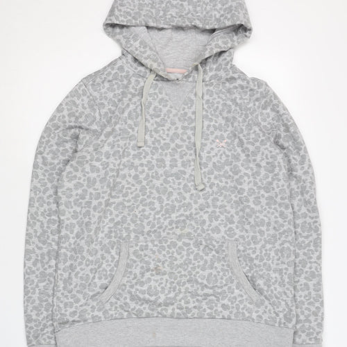Crew Clothing Women's Grey Animal Print Hoodie, Size S